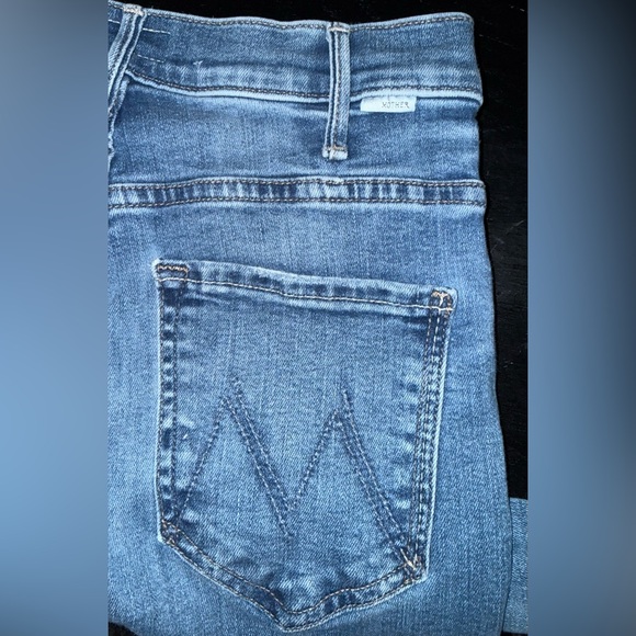 MOTHER The Hustle Ankle Fray Distressed Healing Jar Crop Jeans,Size-26 - Picture 15 of 17